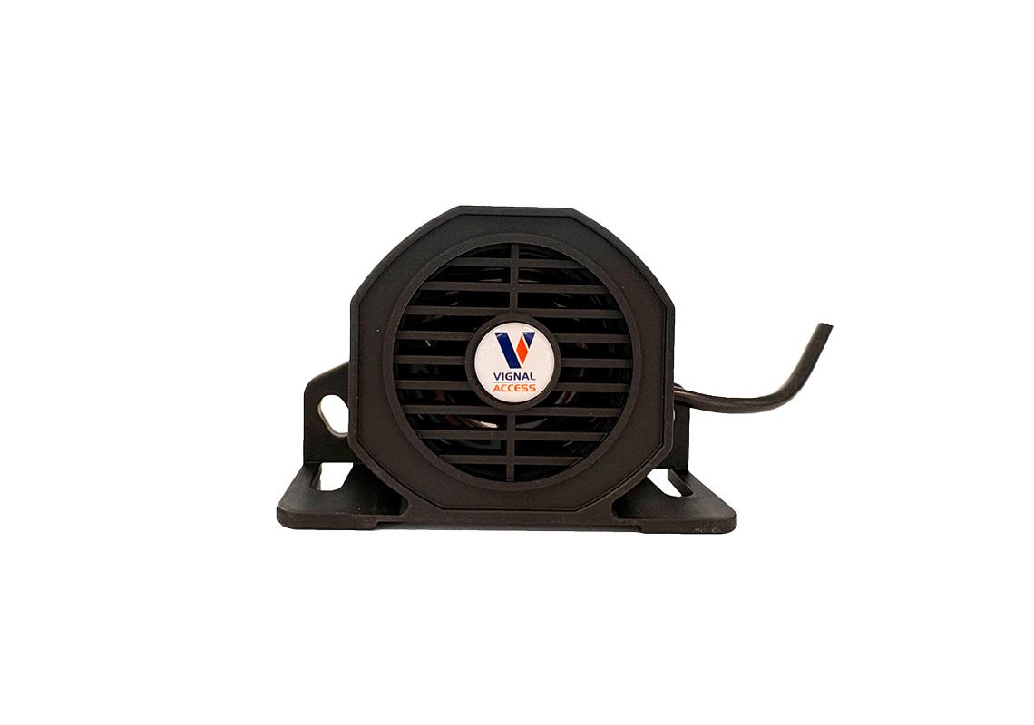 Multi-frequency back-up alarm 87db